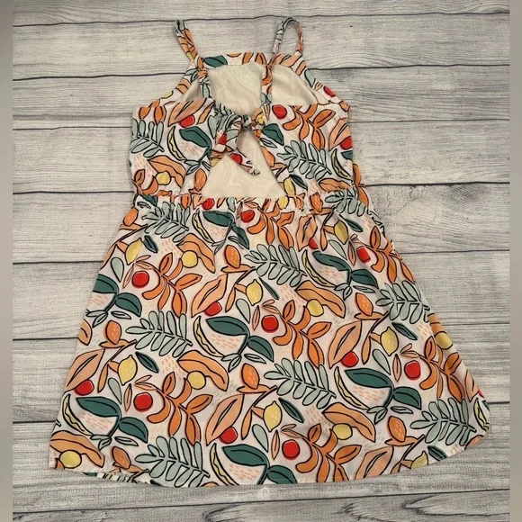 Free Assembly Leaf Print Dress/juniors XL - Picture 7 of 10